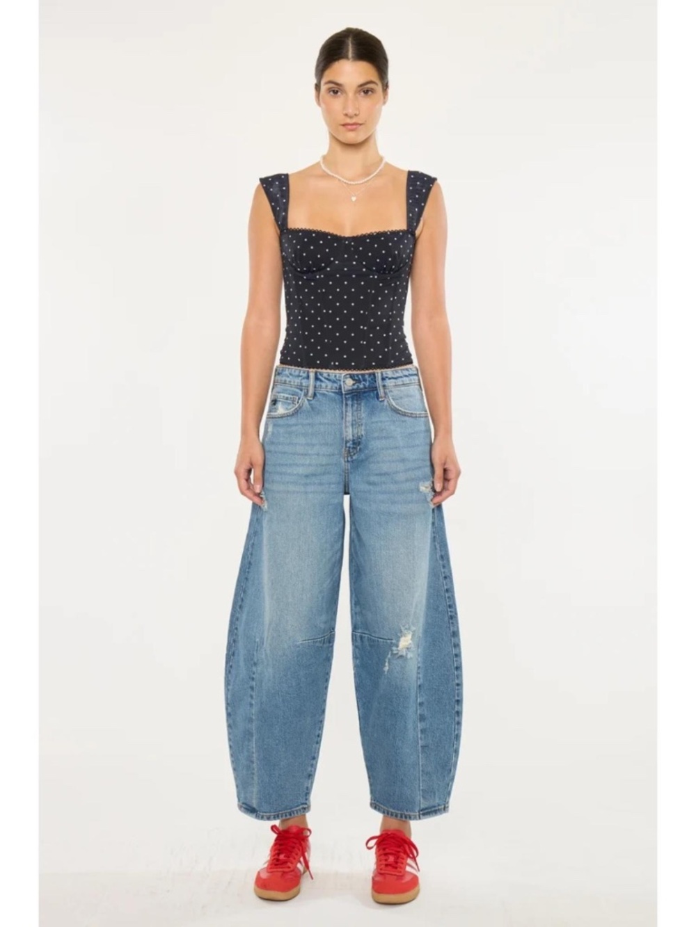 KanCan Addison Horseshoe Barrel Jeans - Picture 2 of 10